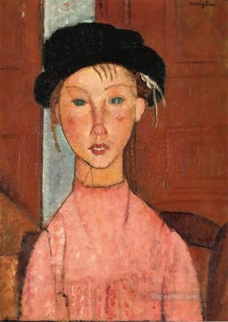 Amedeo Modigliani Painting - Joven con boina 1918 Amedeo Modigliani